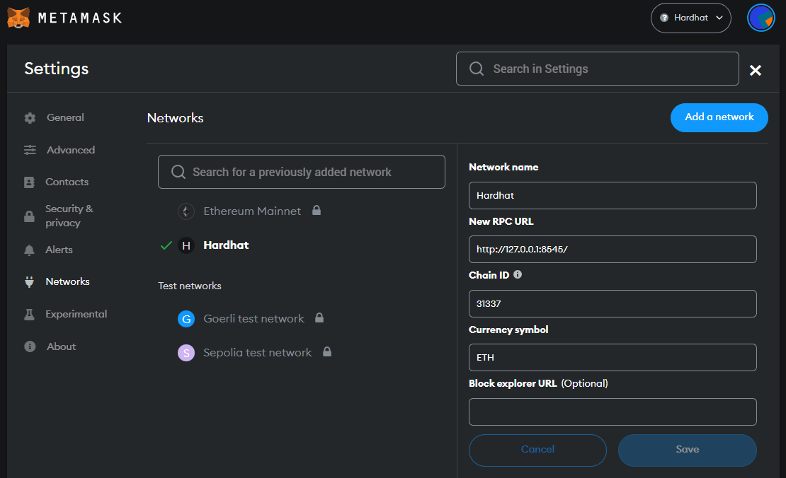 Metamask Network